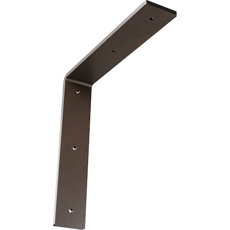 Ekena Millwork Hamilton Steel Bracket, Hammered Brown 2"W x 10"D x 10"H BKTM02X10X10HAHBR